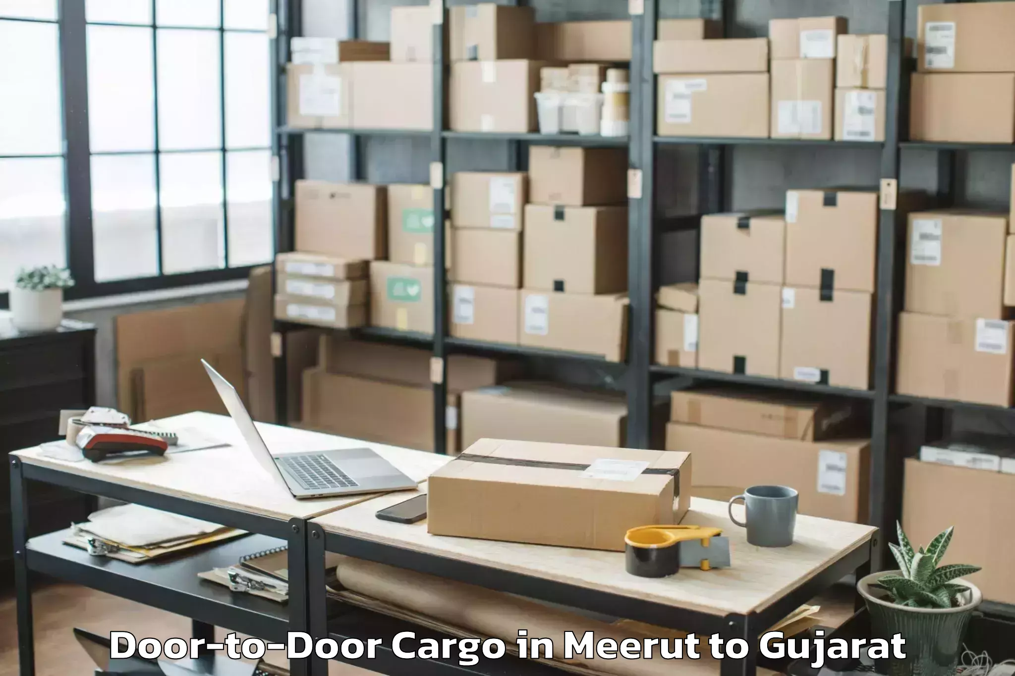 Affordable Meerut to Khedbrahma Door To Door Cargo